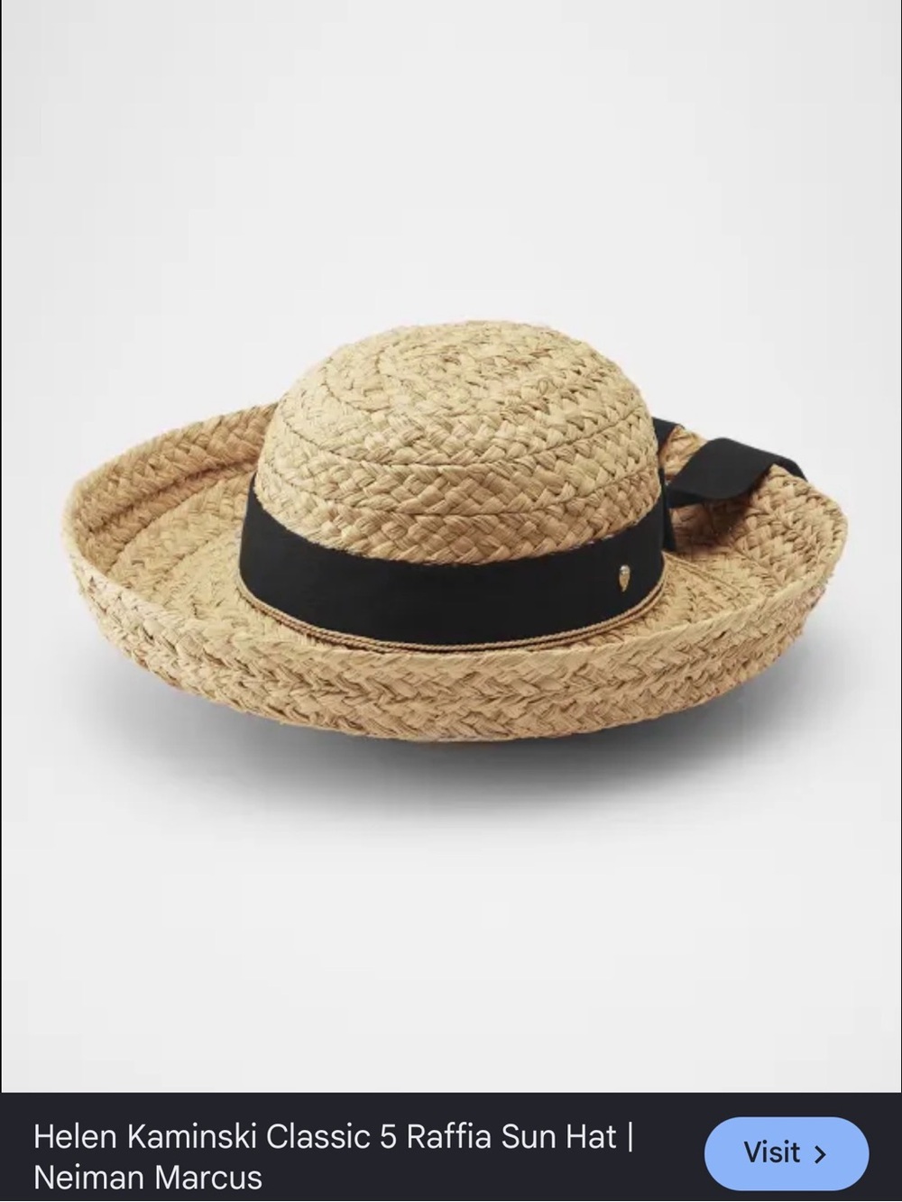 Helen Kaminski Classic 5 Raffia Sun Hat - **NEVER WORN** - Picture 8 of 8